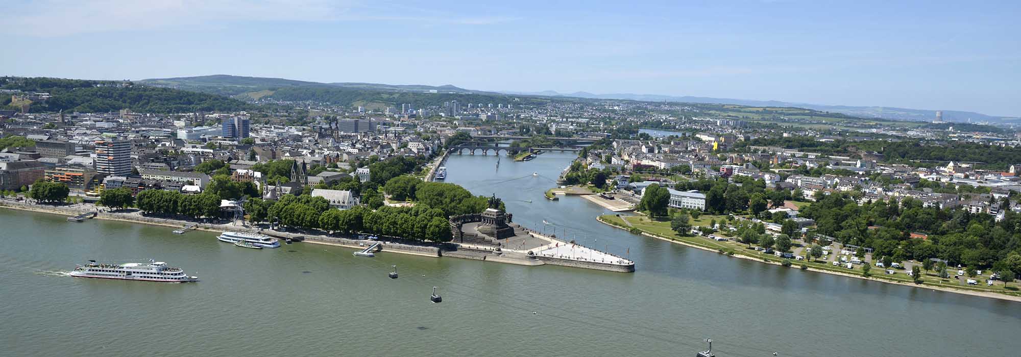 Koblenz Mosel Deutsches Eck Rhein